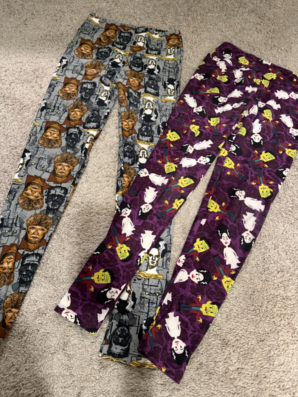 LuLaRoe- one size- Halloween Frankenstein & Bride Leggings Duo
